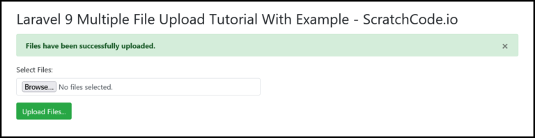 Multiple File Upload In Laravel With Example Scratch Code