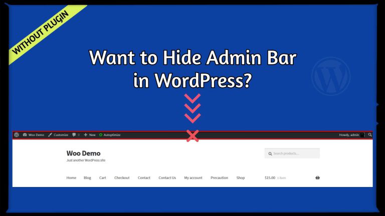 How to Disable Admin Bar in WordPress Without Plugin