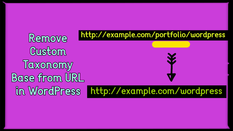 Remove Custom Taxonomy Base from URL in WordPress