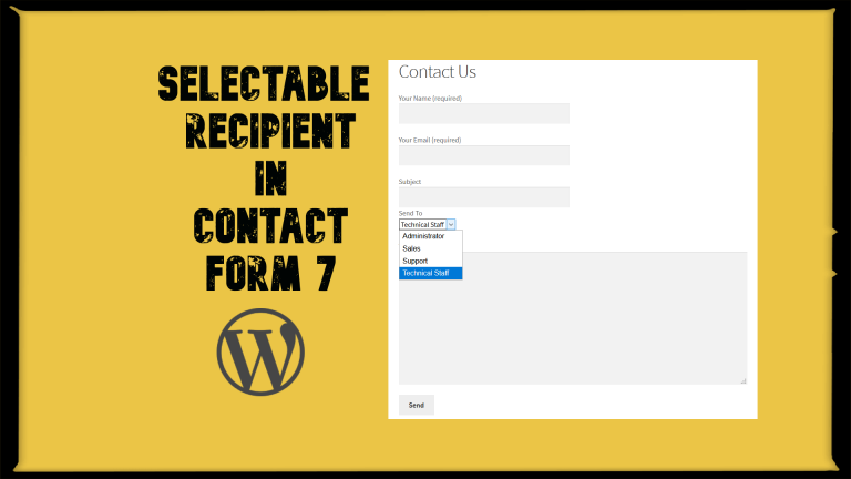 How to Send Emails to Different People Based on Dropdown Selection: Contact Form 7