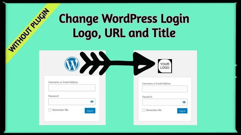 Change Login Logo in WordPress without Plugin