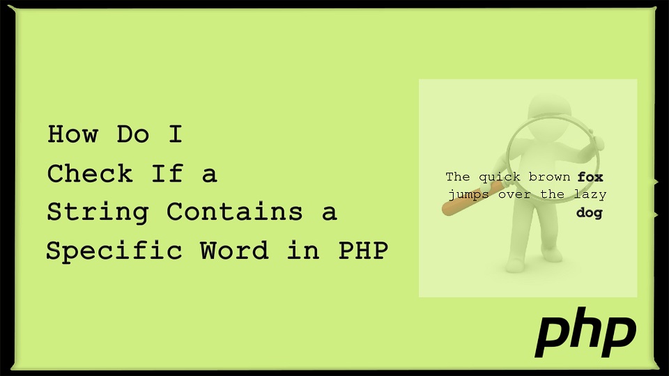 check if a string contains a specific word in php