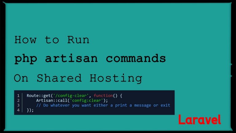 run php artisan commands on shared hosting servers