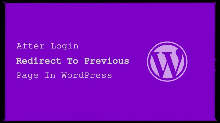 after login redirect to previous page in wordpress